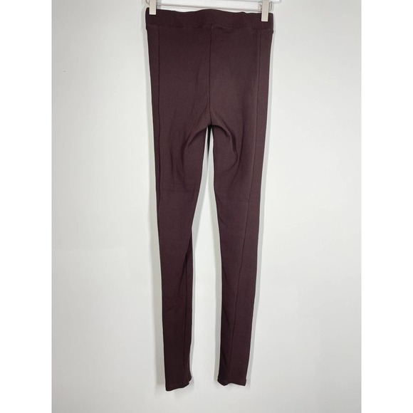 NWT NAKED WARDROBE Snatched To The Side Leggings Brown M - Picture 6 of 9